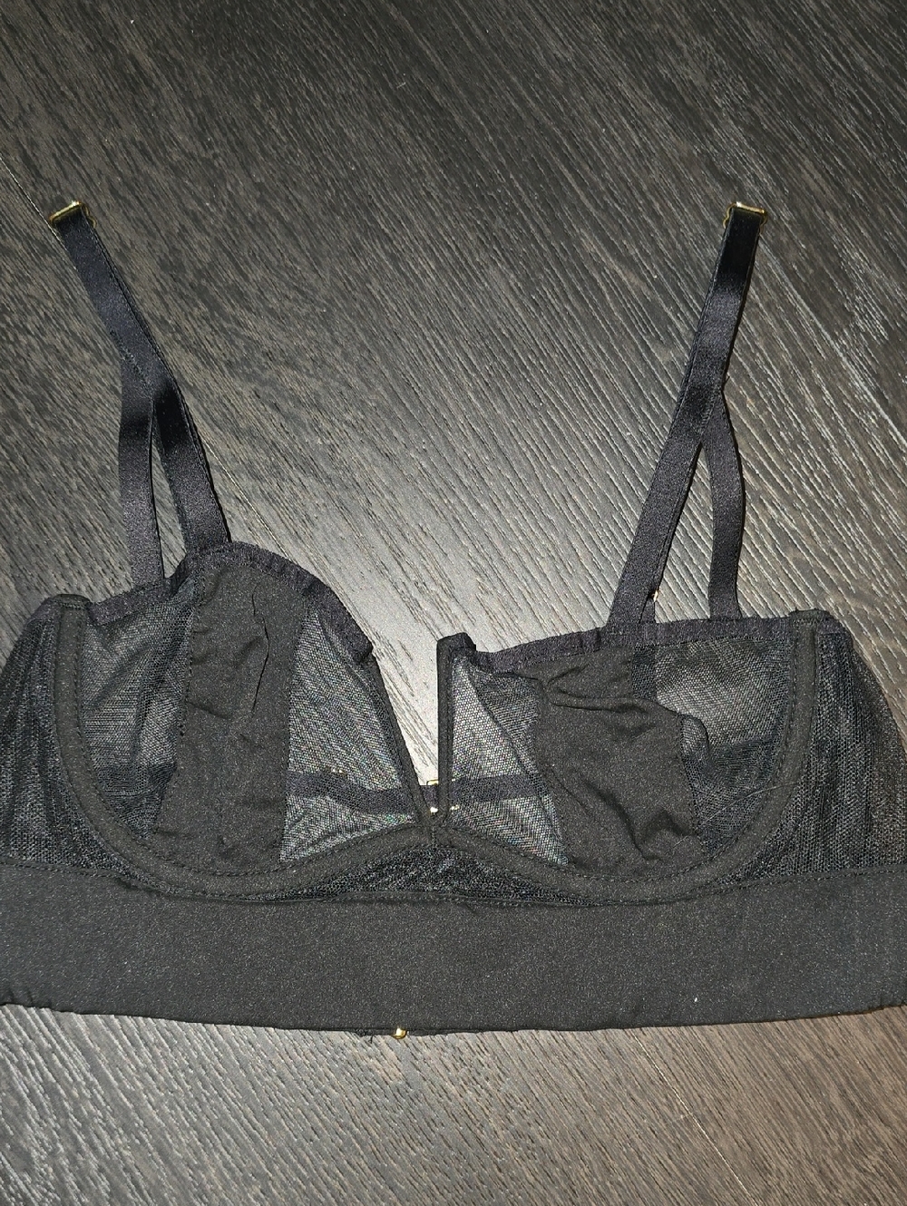 Bluebella Sheer Black Mesh Underwire Bralette